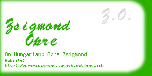 zsigmond opre business card